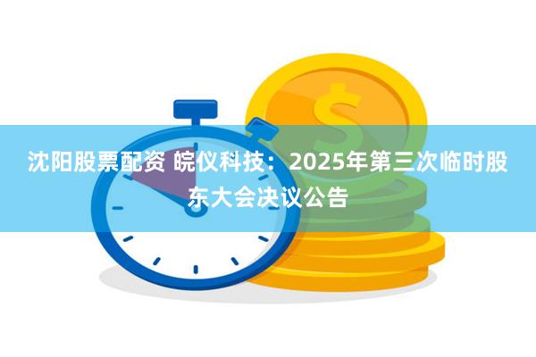 沈阳股票配资 皖仪科技：2025年第三次临时股东大会决议公告