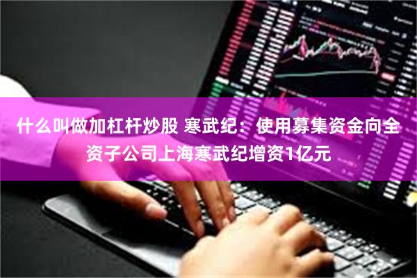 什么叫做加杠杆炒股 寒武纪：使用募集资金向全资子公司上海寒武纪增资1亿元