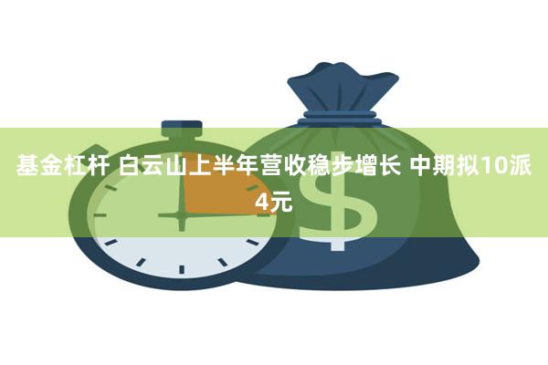 基金杠杆 白云山上半年营收稳步增长 中期拟10派4元